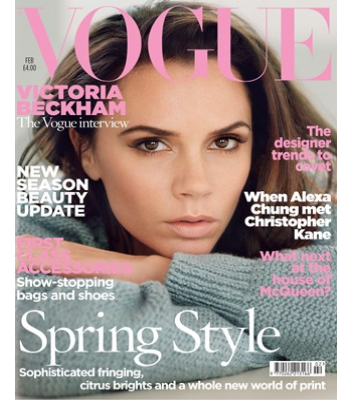 Victoria Beckham Vogue 2011. The issue also has the Vogue